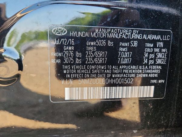 2017 HYUNDAI SANTA FE SPORT