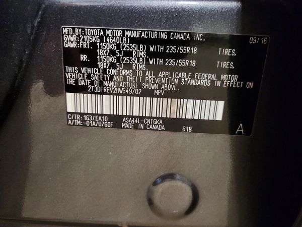 2017 TOYOTA RAV4 Ltd/SE Platinum