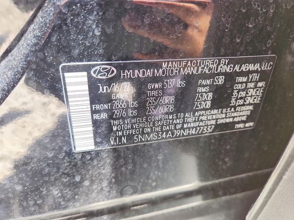 2022 HYUNDAI SANTA FE SEL w/ Premium Pkg