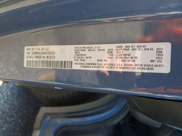 2021 RAM PROMASTER 3500