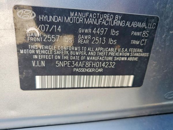 2015 HYUNDAI SONATA