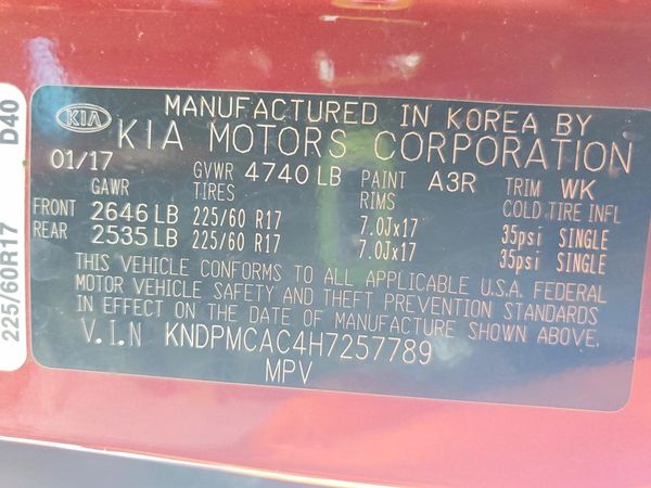 2017 KIA SPORTAGE LX