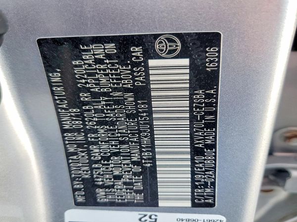 2018 TOYOTA CAMRY