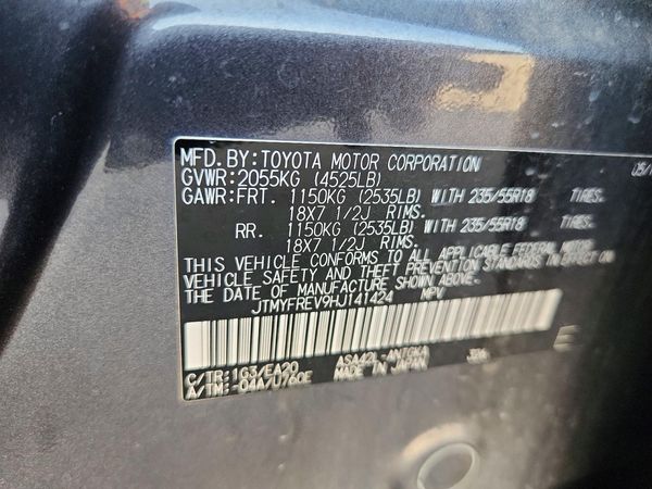 2017 TOYOTA RAV4 Ltd/Platinum