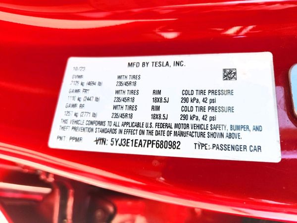 2023 TESLA MODEL 3