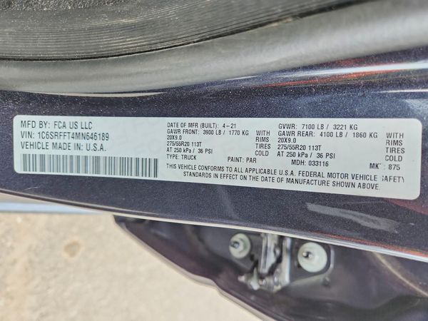 2021 RAM 1500 Big Horn, Lonestar