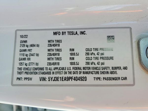 2023 TESLA MODEL 3