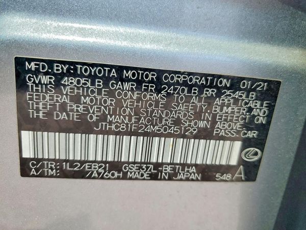2021 LEXUS IS 300 Comfort