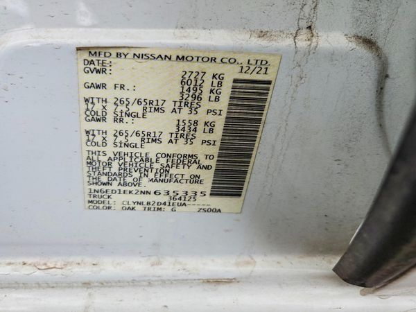 2022 NISSAN FRONTIER Crew Cab