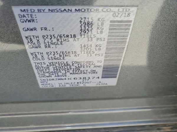 2018 NISSAN PATHFINDER