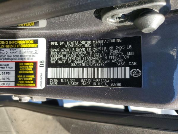 2022 LEXUS ES 350 350 Premium