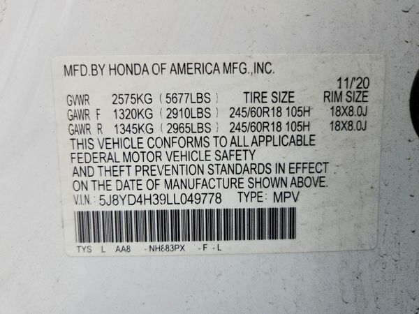2020 ACURA MDX