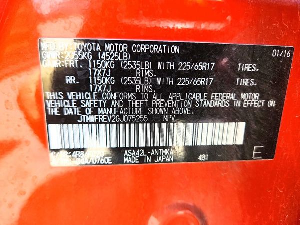 2016 TOYOTA RAV4 XLE (M Grade)