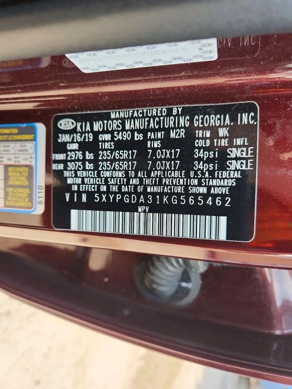 2019 KIA SORENTO L, LX, S