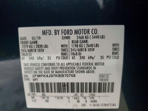2019 FORD EDGE SEL