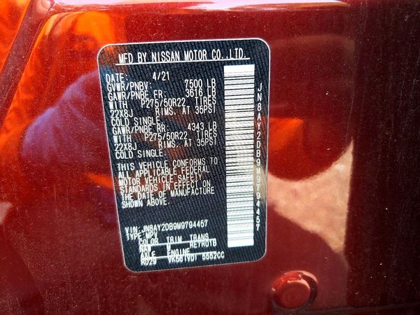 2021 NISSAN ARMADA PLATINUM