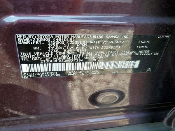 2018 TOYOTA RAV4 LE