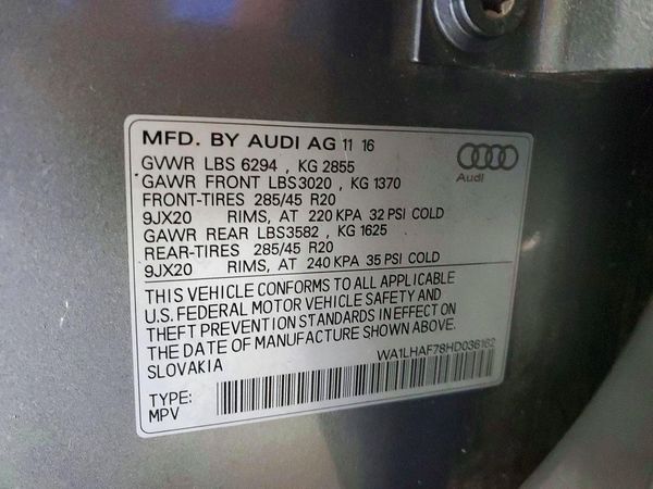 2017 AUDI Q7 quattro Premium Plus