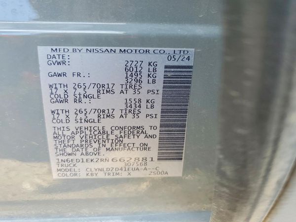 2024 NISSAN FRONTIER