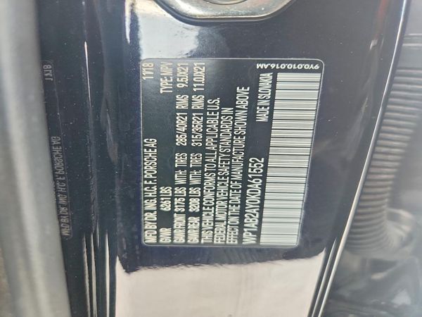 2019 PORSCHE CAYENNE S