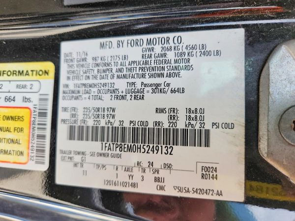 2017 FORD MUSTANG V6 Convertible