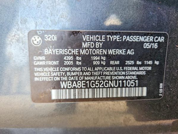 2016 BMW 320 SA