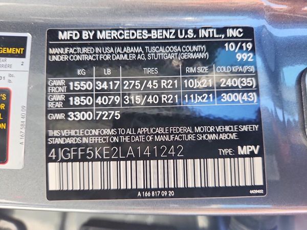 2020 MERCEDES-BENZ GLS GLS450-4M