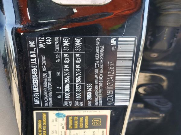 2013 MERCEDES-BENZ ML ML350 4-MATIC