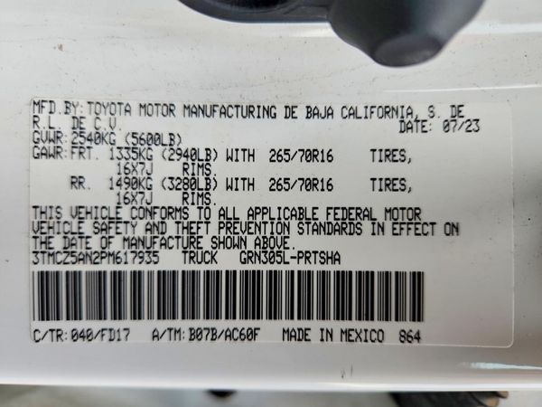 2023 TOYOTA TACOMA