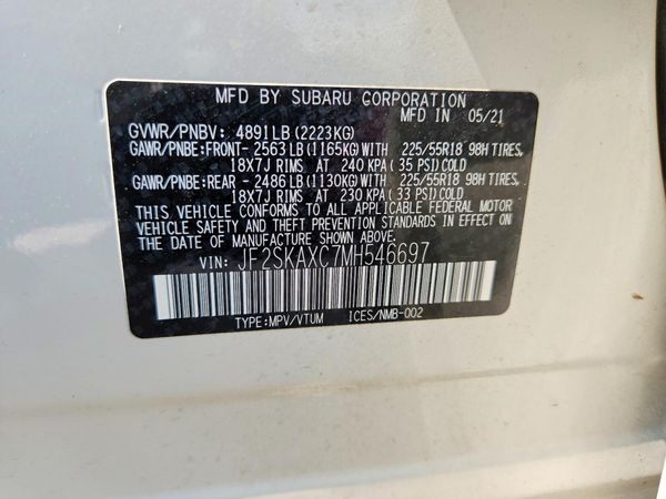 2021 SUBARU FORESTER Touring