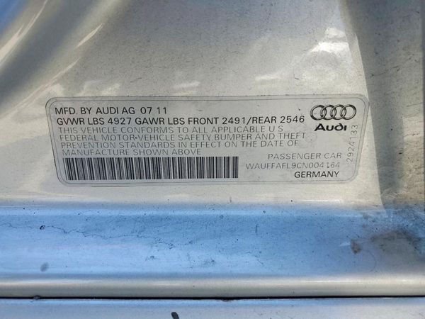 2012 AUDI A4 quattro Premium Plus