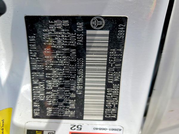 2018 TOYOTA CAMRY L/LE/SE/XLE