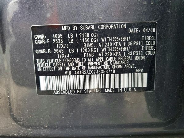 2018 SUBARU OUTBACK Premium