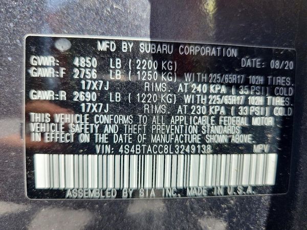 2020 SUBARU OUTBACK