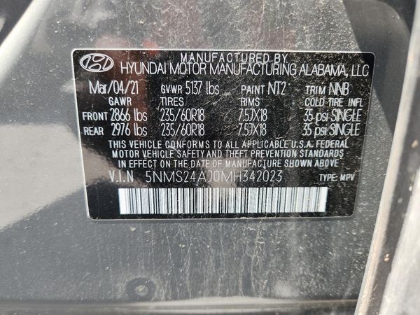 2021 HYUNDAI SANTA FE SEL