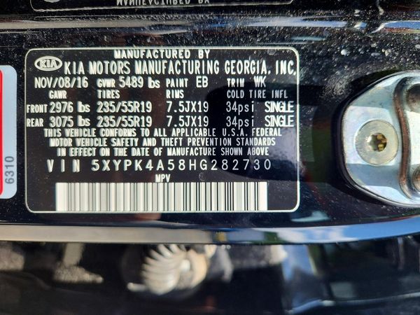 2017 KIA SORENTO SX, SX Limited