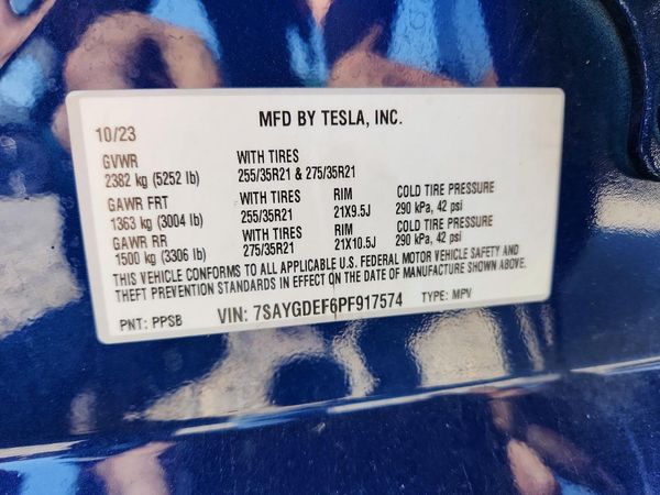 2023 TESLA MODEL Y — VINS