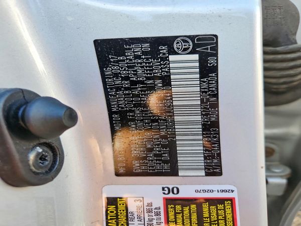 2018 TOYOTA COROLLA L/LE/SE/XLE/XSE