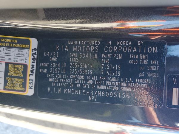 2022 KIA CARNIVAL SX, SX Prestige
