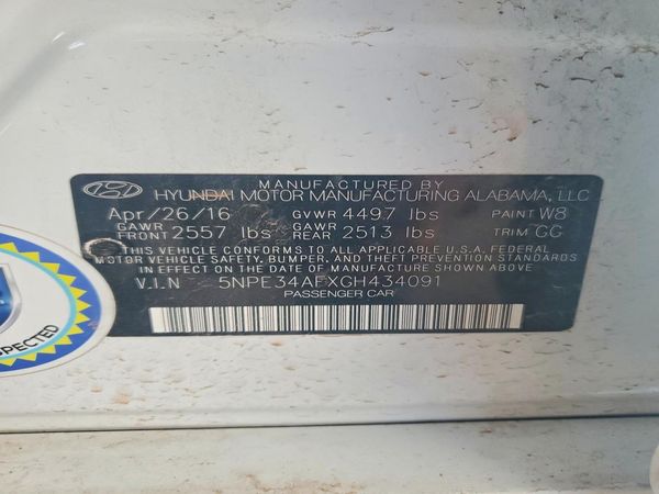 2016 HYUNDAI SONATA