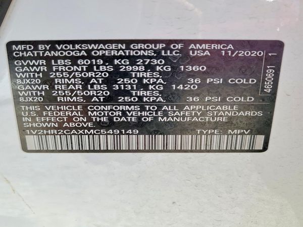 2021 VOLKSWAGEN ATLAS 4Motion SE w/ Tech
