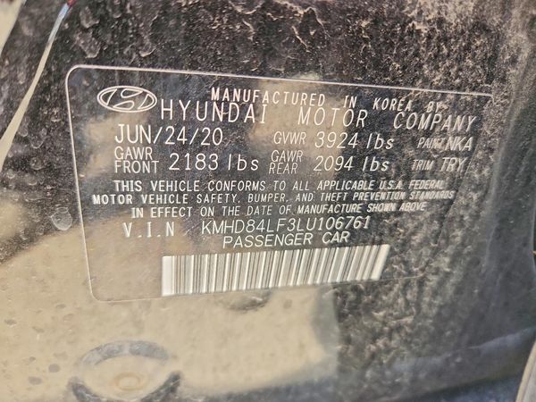 2020 HYUNDAI ELANTRA