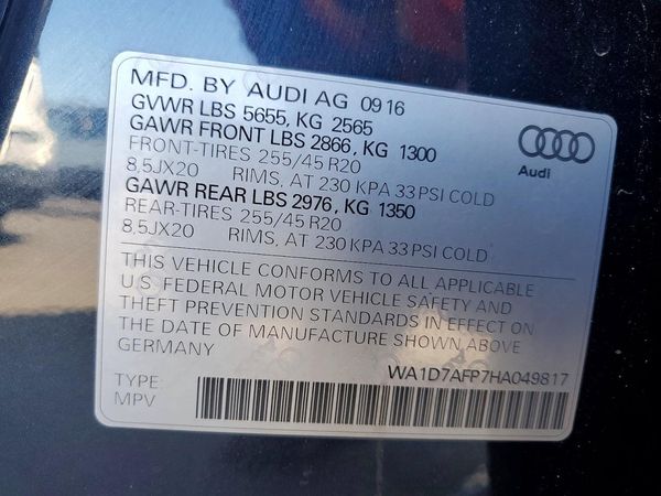 2017 AUDI Q5