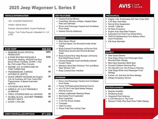2025 JEEP WAGONEER Series II