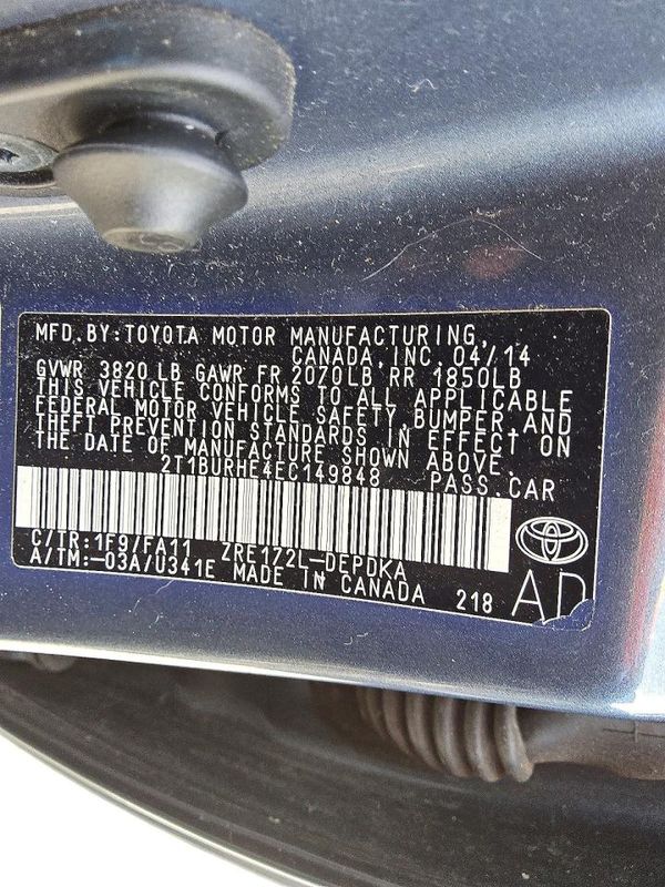 2014 TOYOTA COROLLA L/LE