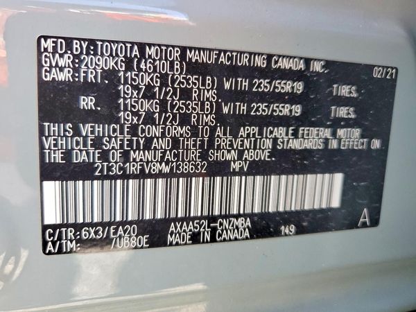 2021 TOYOTA RAV4 XLE Premium