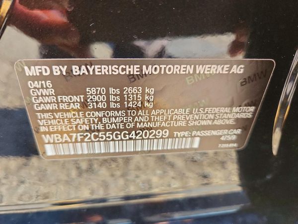 2016 BMW 750 xDrive