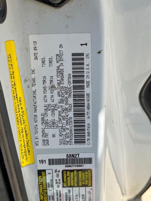 2019 TOYOTA TACOMA