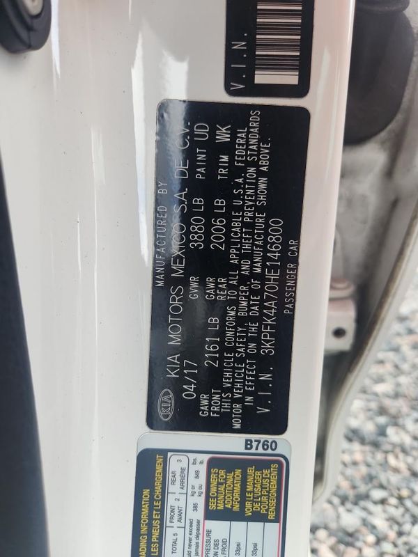 2017 KIA FORTE LX Base