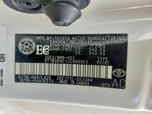 2018 TOYOTA COROLLA L/LE/SE/XLE/XSE